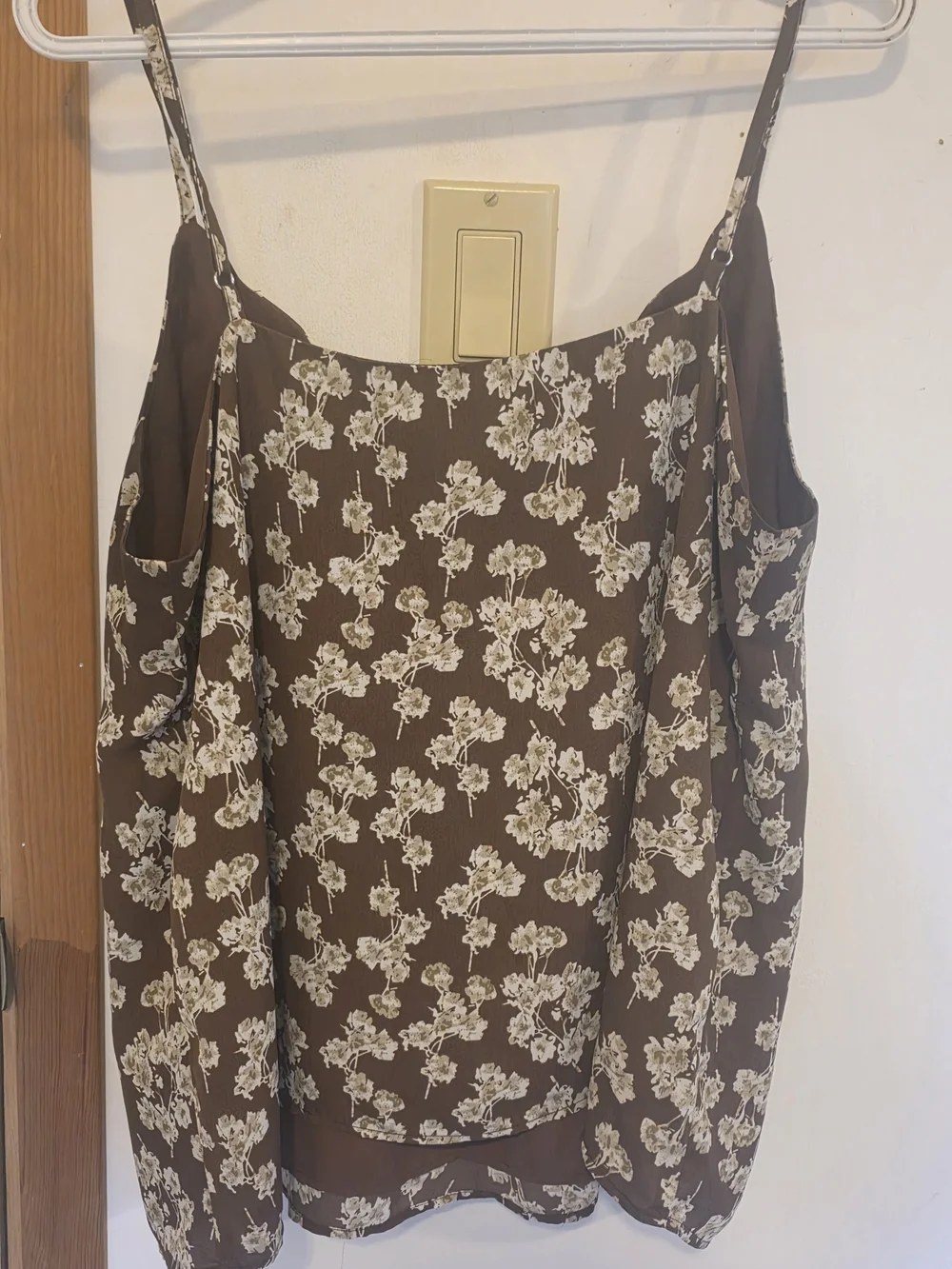 Eclipse Brown & Cream Floral Satin Cami - Picture 4 of 5